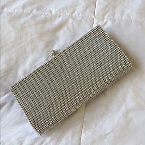 Silver Rhinestone Clutch